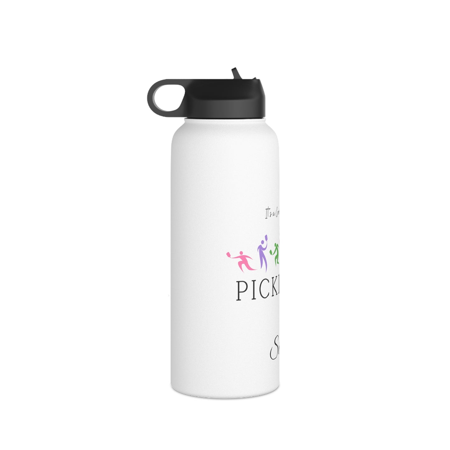 Pickleball Water Bottle, Personalized Pickleball Water Bottle, Custom Pickleball Stainless Steel Water Bottle 12 ounce 18 ounce 32 ounce