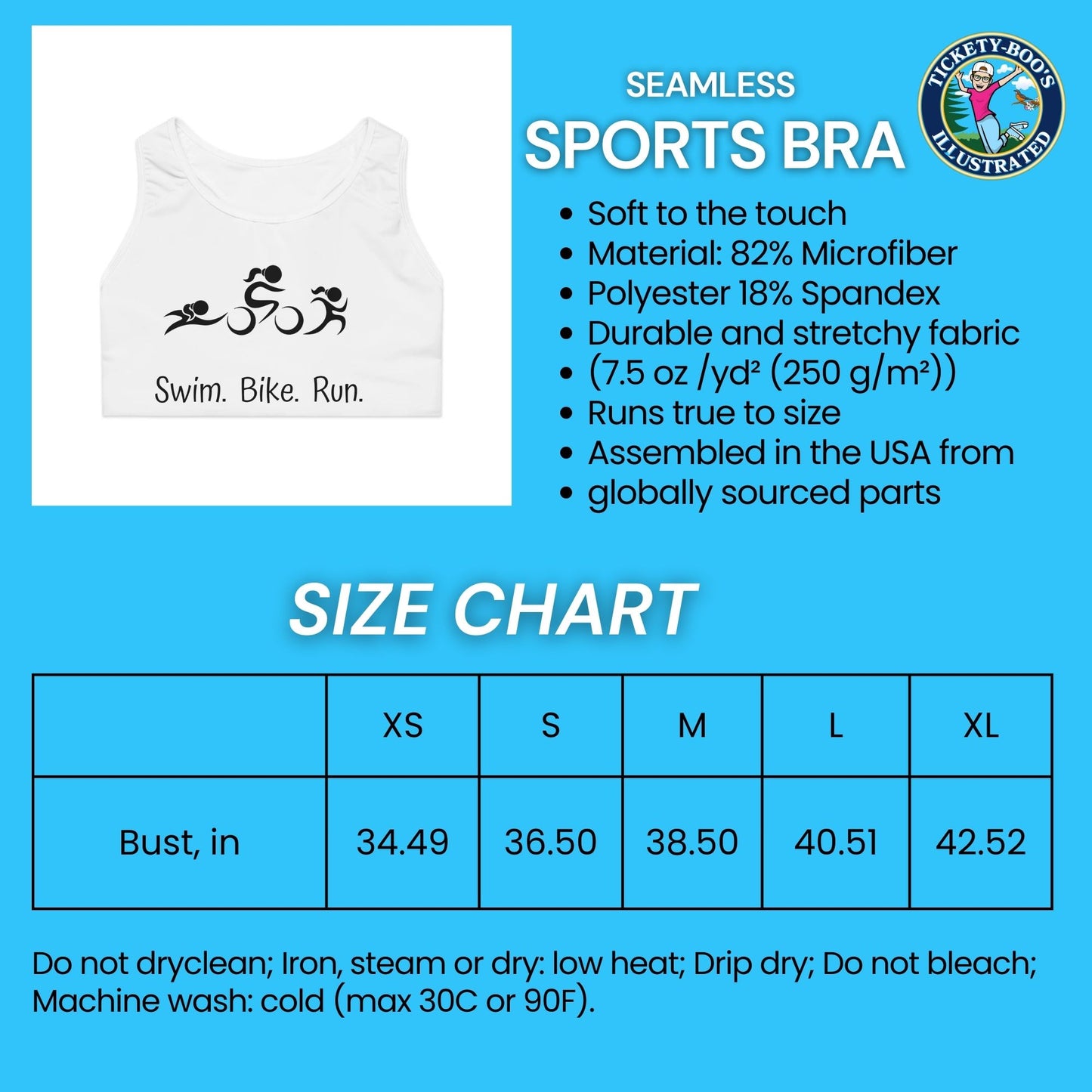 Women's Triathlon-Inspired Seamless Racerback Sports Bra | Medium Support